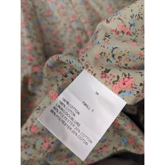 Manoush Anthropologie Black Overcoat Jacket Small Large Buttons Pockets Size 38 - Picture 12 of 13